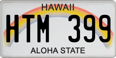 HI license plate HTM399