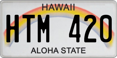 HI license plate HTM420