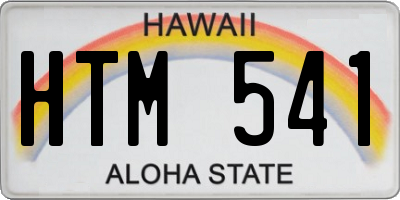 HI license plate HTM541