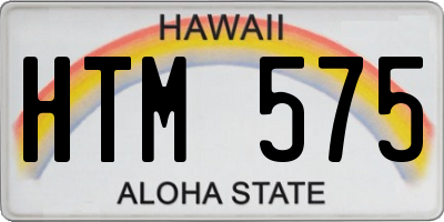 HI license plate HTM575