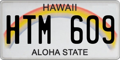 HI license plate HTM609
