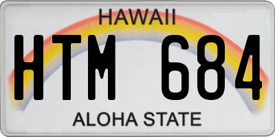 HI license plate HTM684