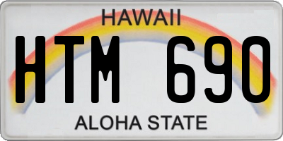 HI license plate HTM690