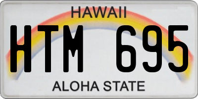 HI license plate HTM695