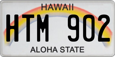 HI license plate HTM902