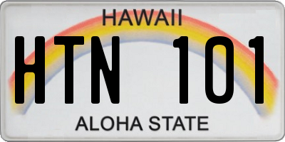 HI license plate HTN101