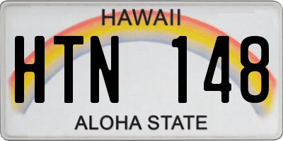 HI license plate HTN148