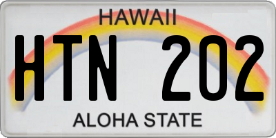 HI license plate HTN202