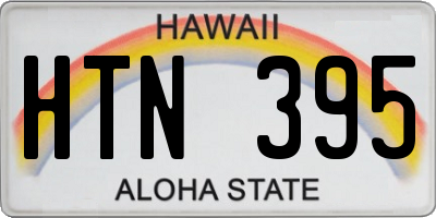 HI license plate HTN395