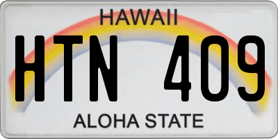 HI license plate HTN409