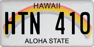HI license plate HTN410