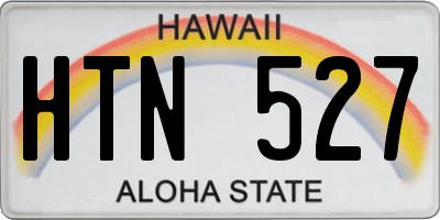 HI license plate HTN527