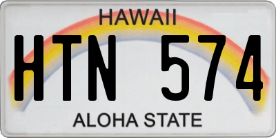HI license plate HTN574