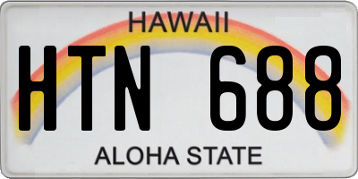 HI license plate HTN688