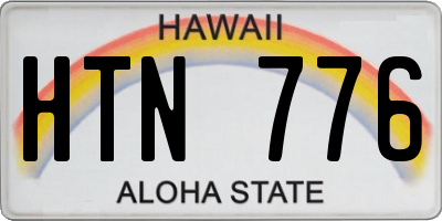 HI license plate HTN776