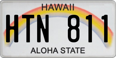 HI license plate HTN811