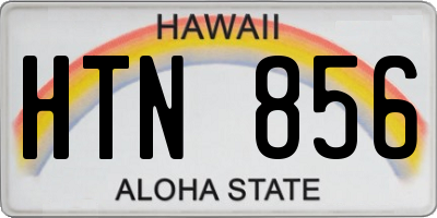 HI license plate HTN856