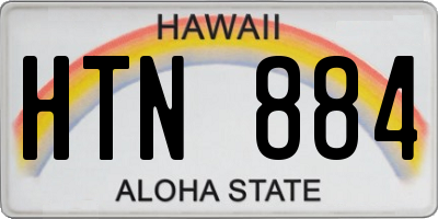 HI license plate HTN884