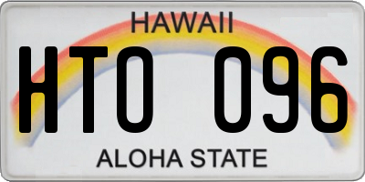HI license plate HTO096