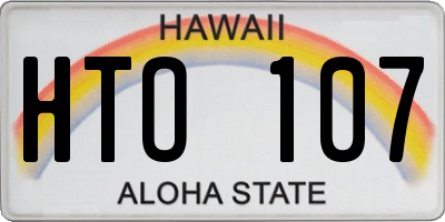 HI license plate HTO107