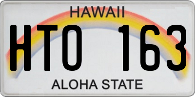 HI license plate HTO163