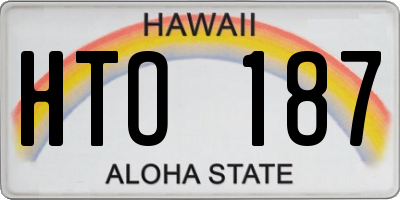 HI license plate HTO187