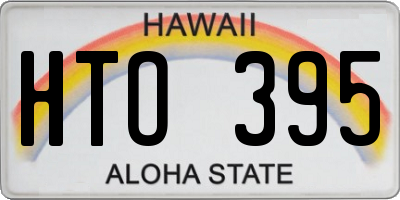 HI license plate HTO395