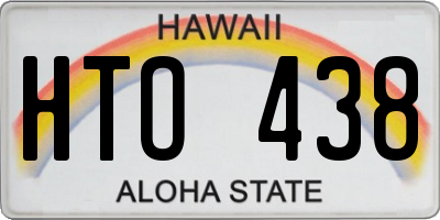 HI license plate HTO438