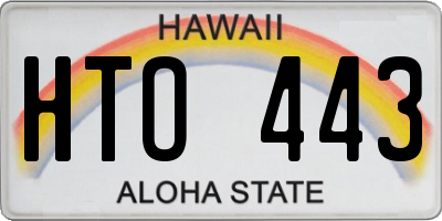 HI license plate HTO443