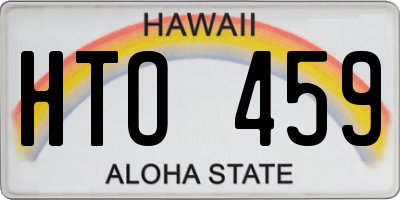 HI license plate HTO459