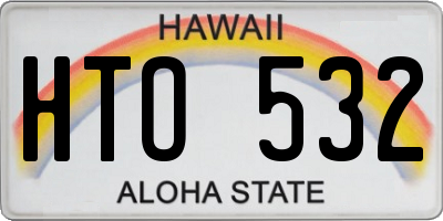 HI license plate HTO532