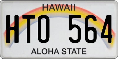 HI license plate HTO564