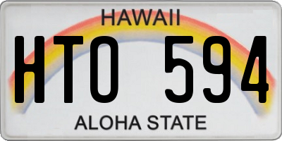 HI license plate HTO594