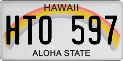 HI license plate HTO597