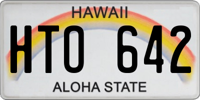 HI license plate HTO642