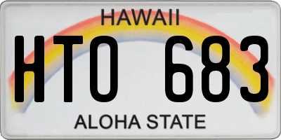 HI license plate HTO683