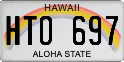 HI license plate HTO697