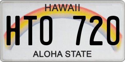 HI license plate HTO720