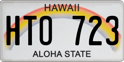 HI license plate HTO723