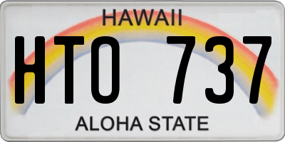 HI license plate HTO737