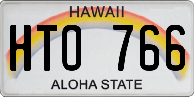 HI license plate HTO766