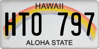 HI license plate HTO797