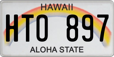 HI license plate HTO897