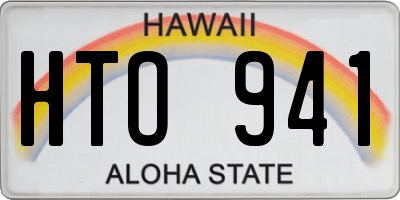 HI license plate HTO941