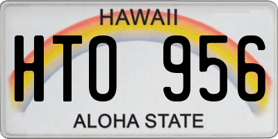 HI license plate HTO956