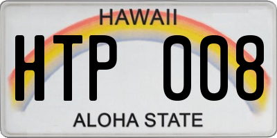 HI license plate HTP008