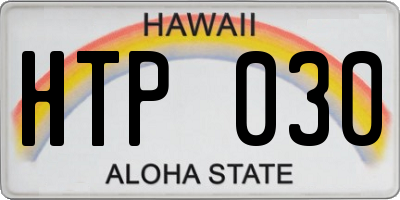HI license plate HTP030