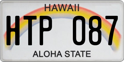 HI license plate HTP087