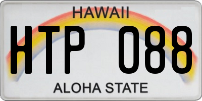 HI license plate HTP088
