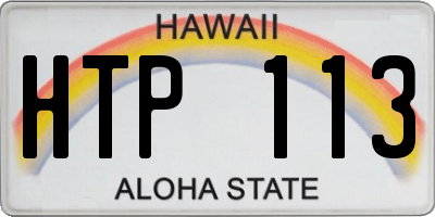 HI license plate HTP113